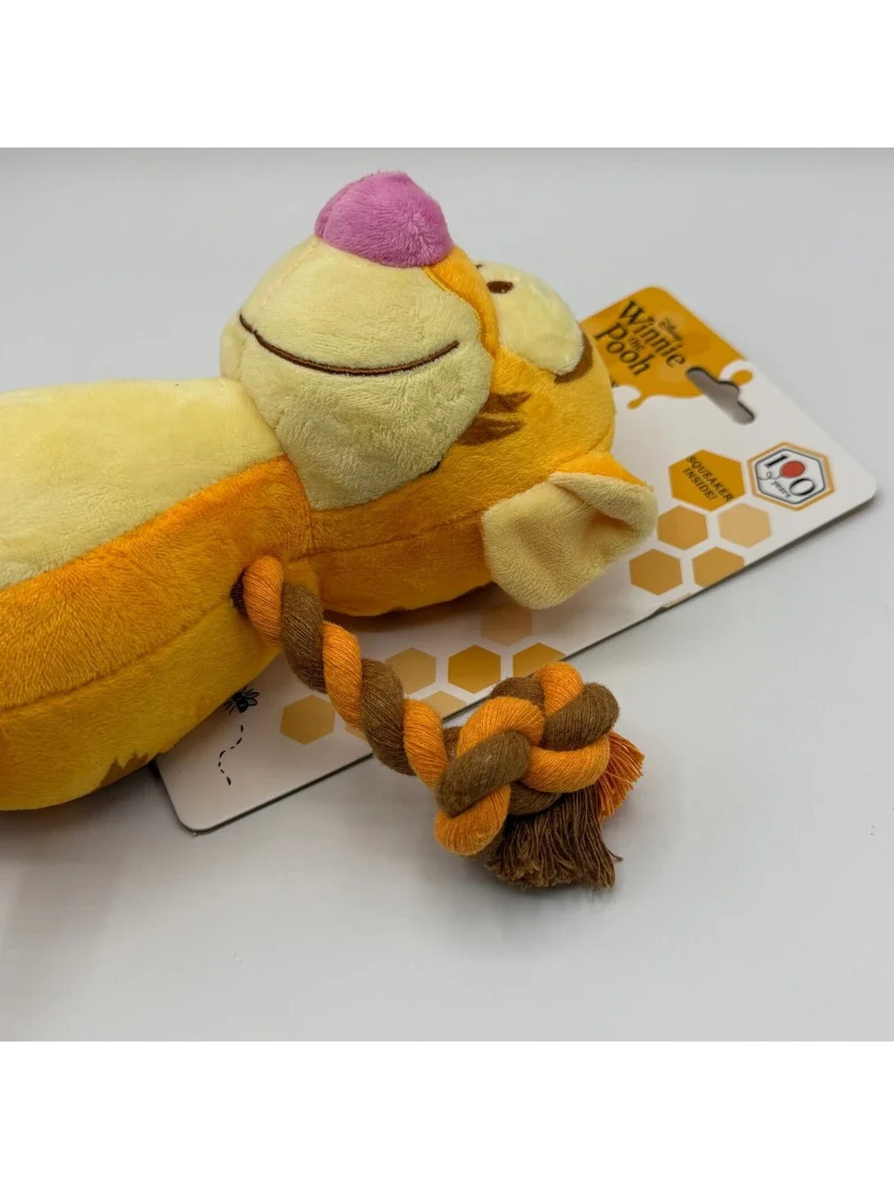 Disney Winnie the Pooh Tigger Rope and Plush Squeaker Dog Toy Disney 100 NEW